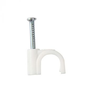 Eurolux EA75 7.0mm Round Cable Clips White