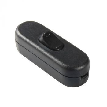 Eurolux EA87 Black Plastic Inline Rocker Switch Black