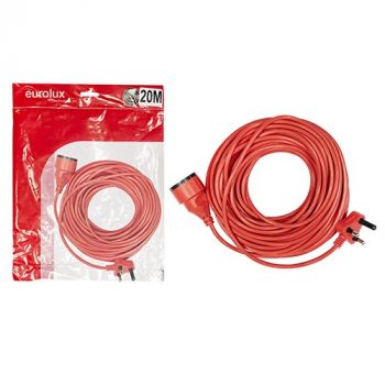 Eurolux EE37 Lawnmower Extension Cord Red Shuko 20M 1.0Mm 10A