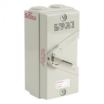 Eurolux EI3-20 Isolator Switch 3 Pole 20 AMP 440V IP66