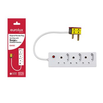 Eurolux EM105 Wonder Plug 6 Way with Surge and Overload Protection