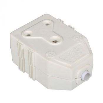Eurolux EM10PP Janus Coupler White PVC Double 16A