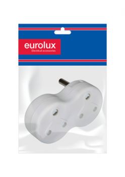 Eurolux EP1PP Adaptor 2 x 16A Plug In H/C and Bag PP