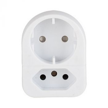 Eurolux EP57 2 Way Adaptor 1xSCH 1x16A ZA White