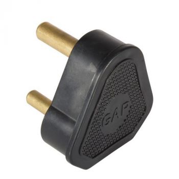 Eurolux EP6 Plug Top Black Rubber 16A 3 Pin Hollow Pin