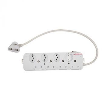 Eurolux EP63MS 8 Way Multi Plug With Medium Surge Red Plug