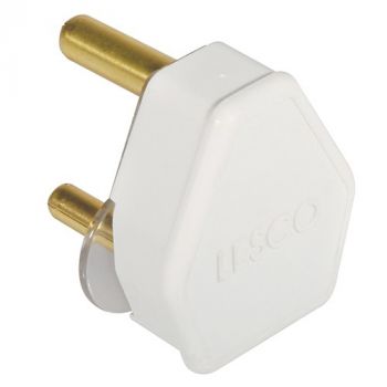 Eurolux EP8PP Plug Top White Nylon 16A 3 Pin Hollow Pin