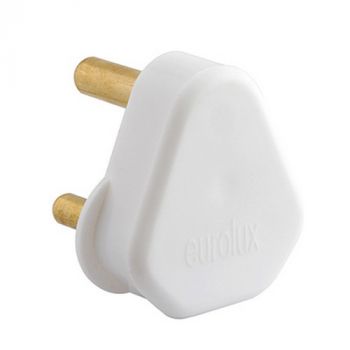 Eurolux EP8S Plug Top 16A White Nylon Solid Pin