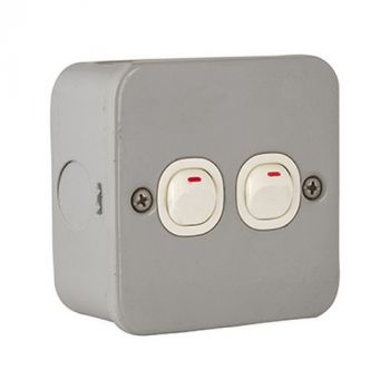 Eurolux ES109 BS 2 Gang 1 Way Switch