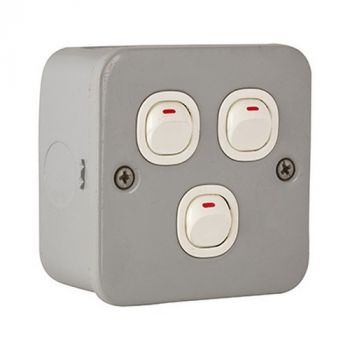 Eurolux ES110 BS 3 Gang 1 Way Socket