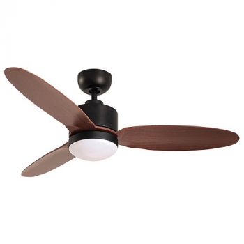 Eurolux F100 Enso Ceiling Fan 3 Blades Matt Black and Dark Brown Motor Power 40w