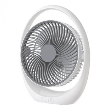 Eurolux F105 Rechargeable LED Table Fan White and Grey