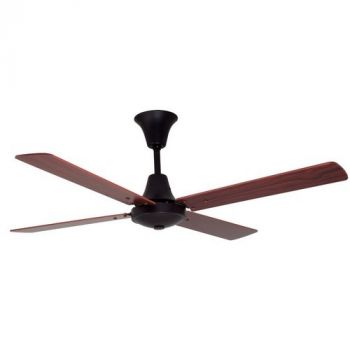 Eurolux F40BBO 48' Mt Spinner Dual Mount Motor 4 Steel Square End Blades Black/Dark Wood