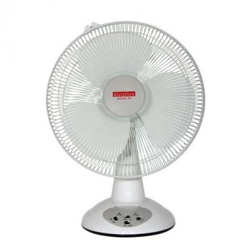 Eurolux F5 14' Fan With LED Night Light 6V7Ah Lead-Acid Battery AC/DC Function White