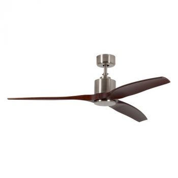 Eurolux F75DWSC 3 Blade Dark Wood and Satin Chrome Fan Darkwood