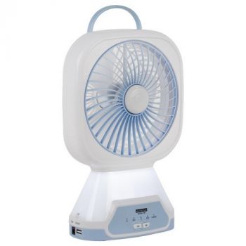 Eurolux F84 Portable Rechargeable Mini Fan White/blue