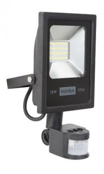 Eurolux FS201 Smd Led 20W Flood W/Sensor Black