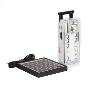 Eurolux FS297W Rechargeable LED 5W Light with Solar Panel White