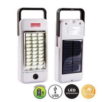 Eurolux FS307W LED Rechargeable Solar Emergency Light White