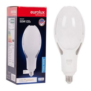 Eurolux G1041CW Cool White E27 50W Rocket LED