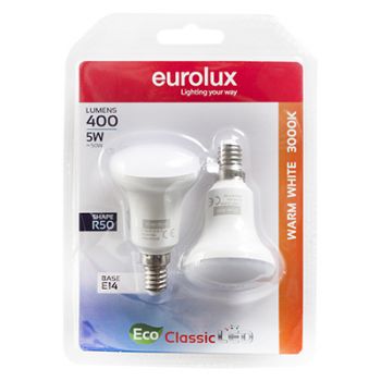 Eurolux G1082WW LED R50 Reflector E14 Core 5w 3000K Blister Twin