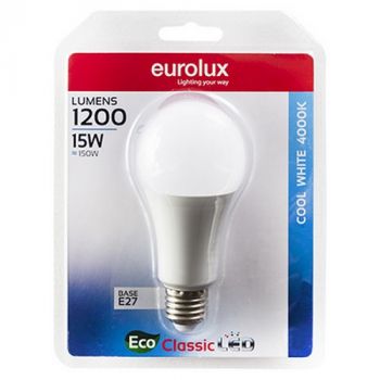 Eurolux G1089ES A65 Complimentary E27 LED 15w 4000K Blister