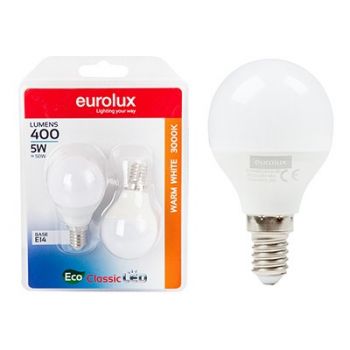 Eurolux G1094SES Golfball Core E14 LED 5w 3000K Blister Twin