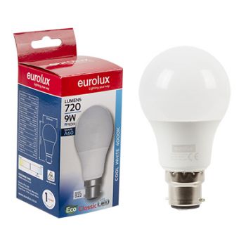 Eurolux G1096BC LED A60 Classic Core B22 9W 4000K Single Box