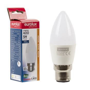 Eurolux G1097BC LED Candle Core B22 5W 3000K Single Box