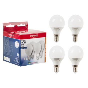 Eurolux G1104SES LED Golfball E14 5W 3000K 4 Pack