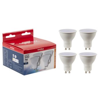 Eurolux G1105WW LED GU10 7W 3000K 4 Pack