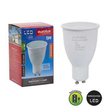 Eurolux G1110WW Rechargeable GU10 LED 5w Warm White
