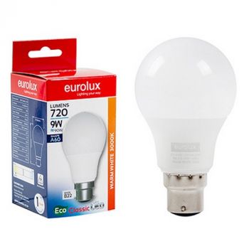Eurolux G1143BC A60 Classic Core B22 LED 9w 3000K Box Single