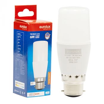 Eurolux G1183BC Stick Lamp T36 6W LED B22 3000K