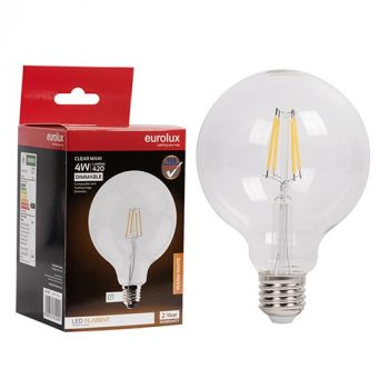 Eurolux G1199 Maxi Globe G95 Filament 4w LED E27 3000K Dimmable