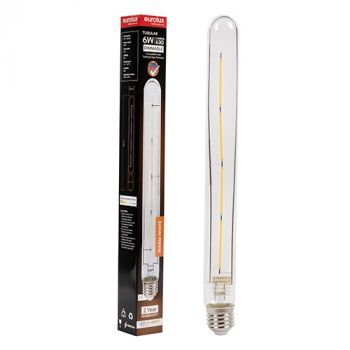 Eurolux G1207 Tubular Filament T30-300 6w LED E27 3000K Dimmable