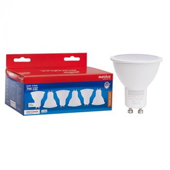 Eurolux G1210WW GU10 7w LED 3000K 6 Pack