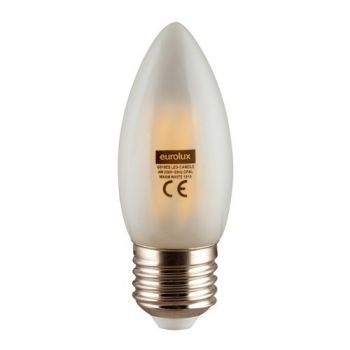Eurolux G510ES Warm White Soft Hue LED Filament E27 4W Candle