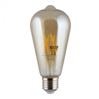 Eurolux G513ES Warm White Amber LED Filament E27 4W Pear