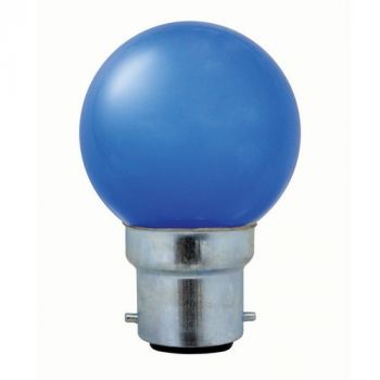 Eurolux G588BL Blue B22 1W Colour Golfball LED