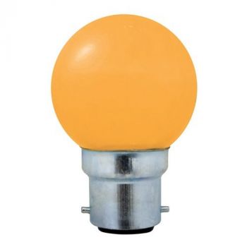 Eurolux G588OR Orange B22 1W Colour Golfball LED