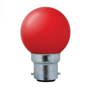 Eurolux G588RD Red B22 1W Colour Golfball LED