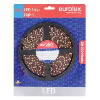 Eurolux G649BL Outdoor 12V 5m 4.8W/m LED Strip Light IP65 Blue