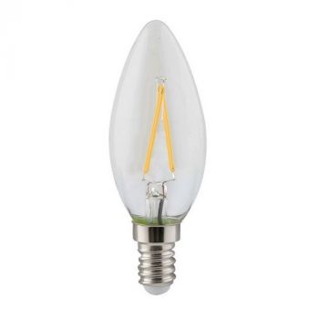 Eurolux G792 Warm White E14 2W Clear Filament Candle LED