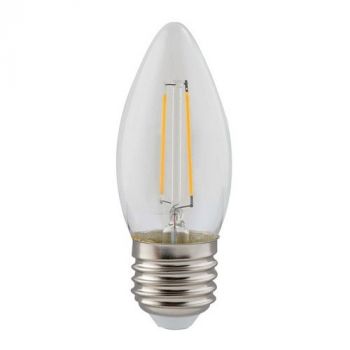 Eurolux G793 Warm White E27 2W Clear Filament Candle LED