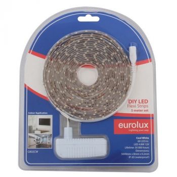 Eurolux G802CW Outdoor 5m DIY IP65 12V LED Strip light Cool White