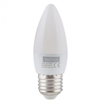 Eurolux G838 Warm White E27 3W Opal Candle LED