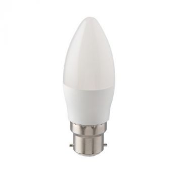 Eurolux G931CW Cool White B22 7W Opal Candle Plastic LED