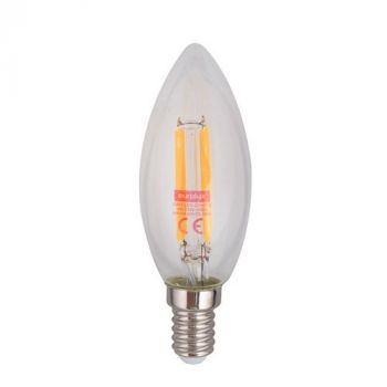 Eurolux G955 Warm White E14 4W Clear Filament Candle LED