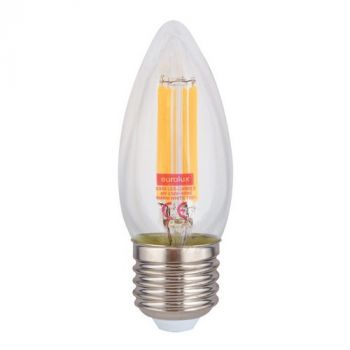 Eurolux G956 Warm White E27 4W Clear Filament Candle LED